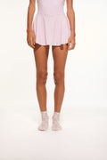 Heirloom print socks in pink with small dotted floral pattern and ribbed cuff