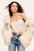 Auraveyn lace ruffle cami in off-white, spaghetti straps and lace bust panel