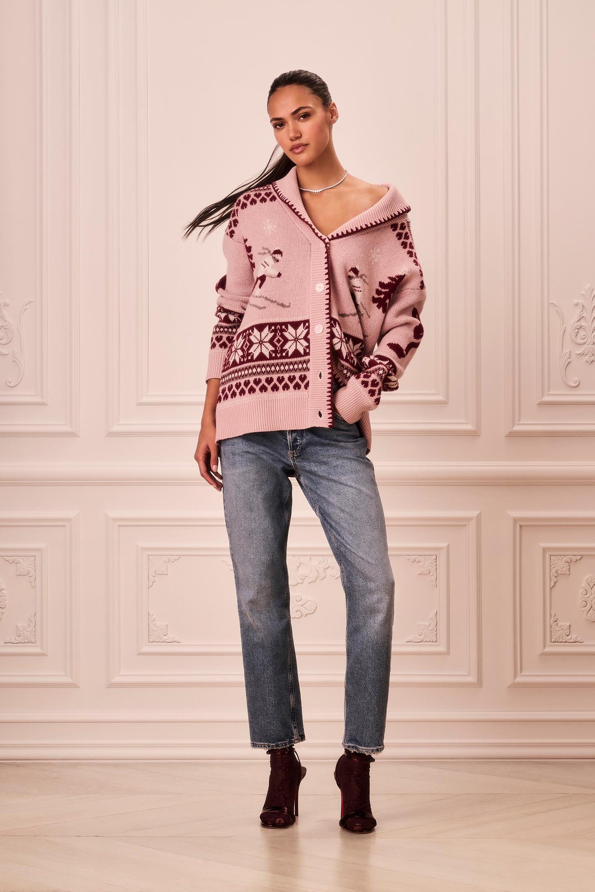 Frelle Fair Isle Ski Slope Cardigan