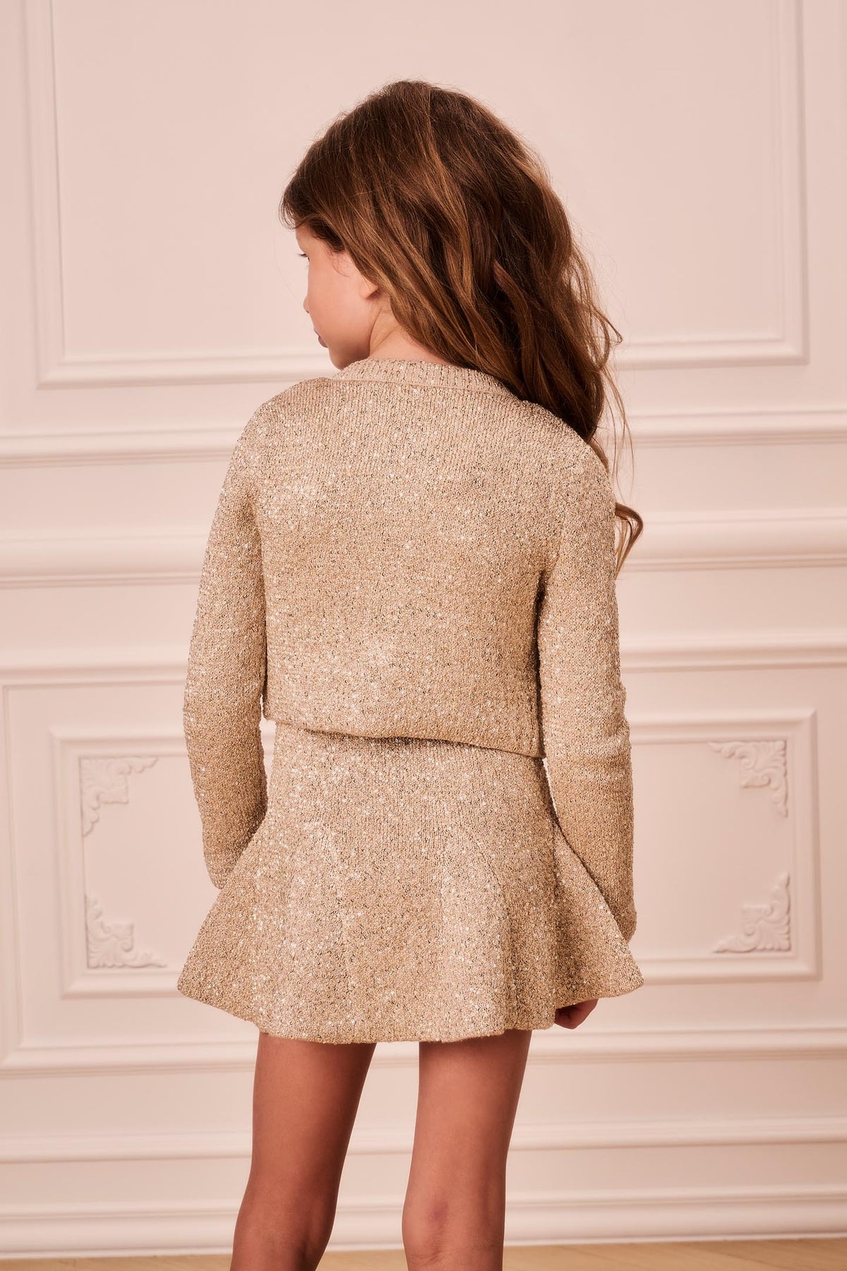 Little Girls Sparkle Knit Zialana Cardigan