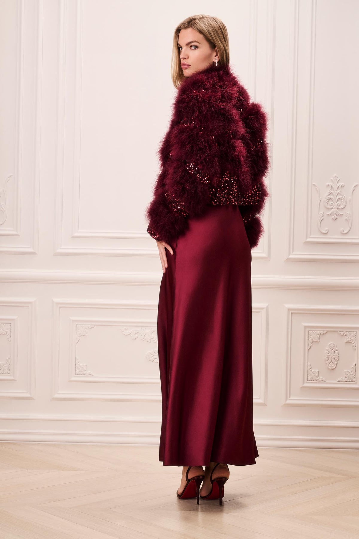 Curran Feather and Sequin Jacket