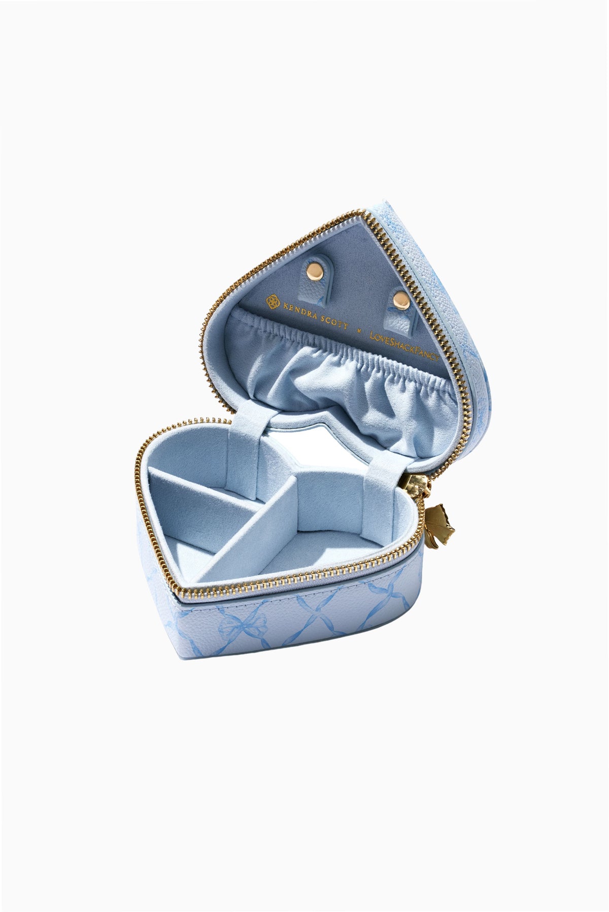 Kendra Scott x LoveShackFancy Blue Heart Jewelry Travel Storage
