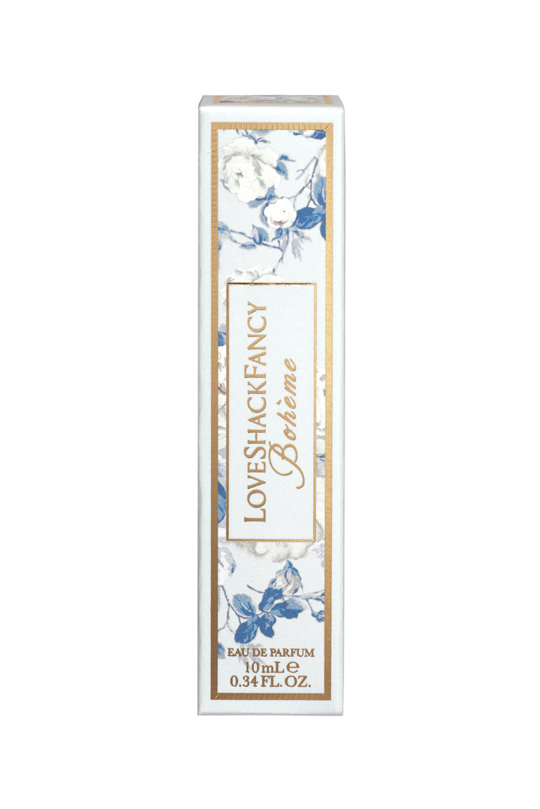 10 mL LoveShack Fancy eau de parfum box with blue floral design