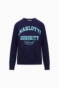 Navy girls pullover sweatshirt with front Sorority Girls graphic