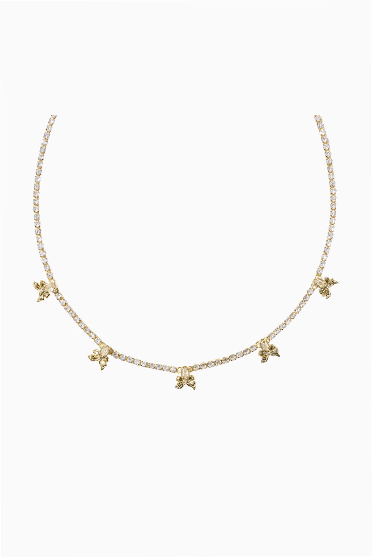 Kendra Scott x LoveShackFancy Crystal Bow Tennis Necklace