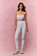 Light printed highland leggings with high-rise waistband and small all-over print