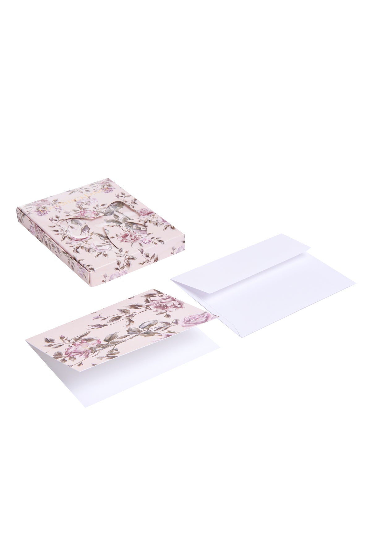 LSF mauve wine floral card and envelope set of 10, with cards and matching envelopes