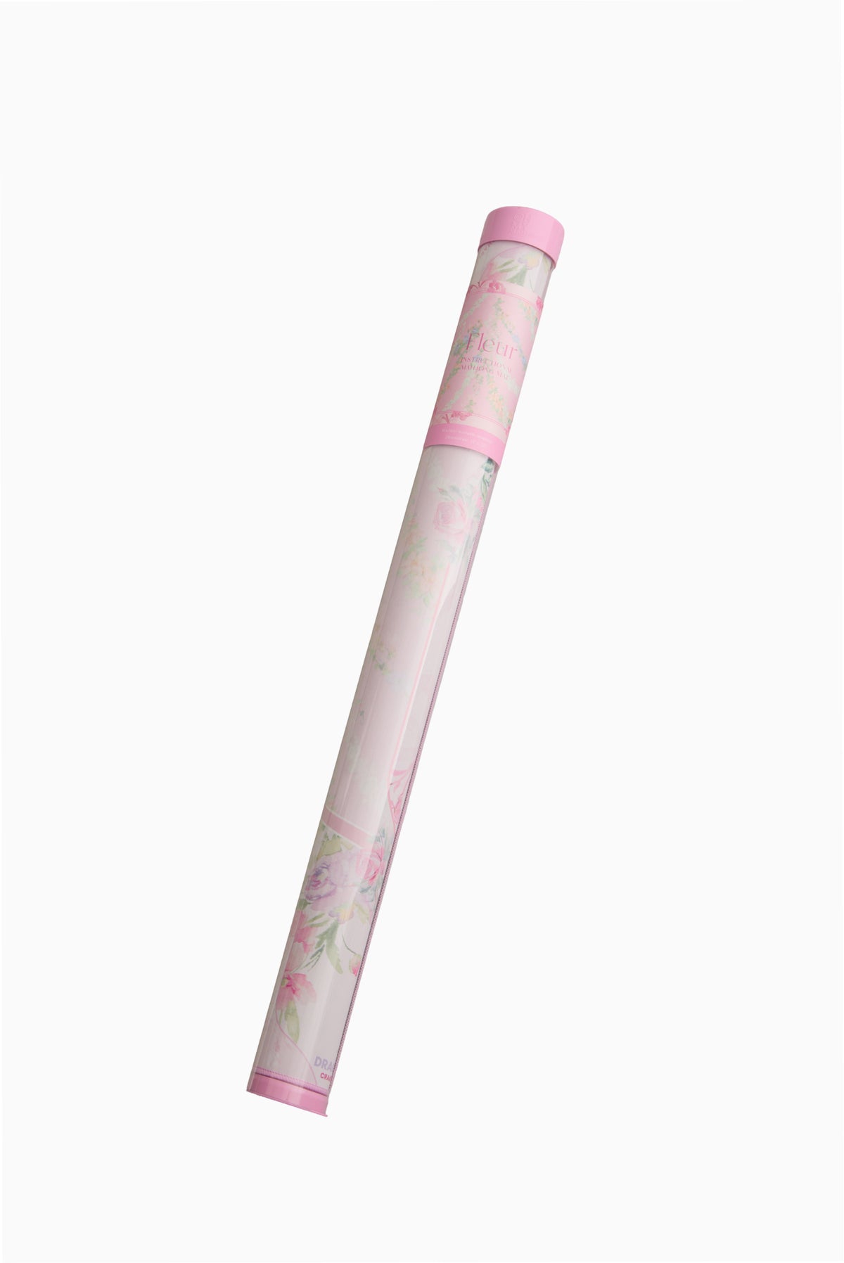 Mahjong mat roll with pastel pink floral design