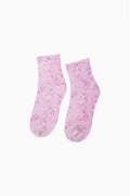 Lowell heirloom print socks in light pink with small allover motif