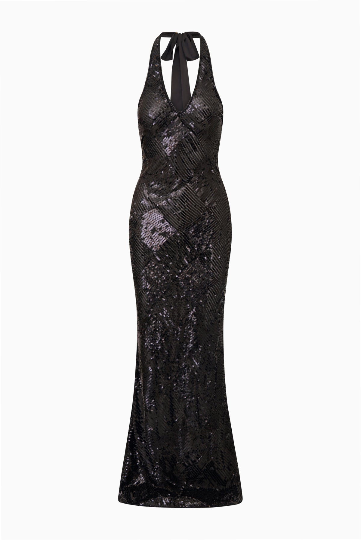 Cherlyn Sequin Halter Maxi Dress