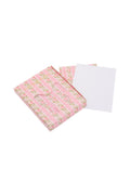 Card and envelope set with pink floral cards and white envelopes