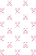 Pink bow pattern on light fabric, repeated print