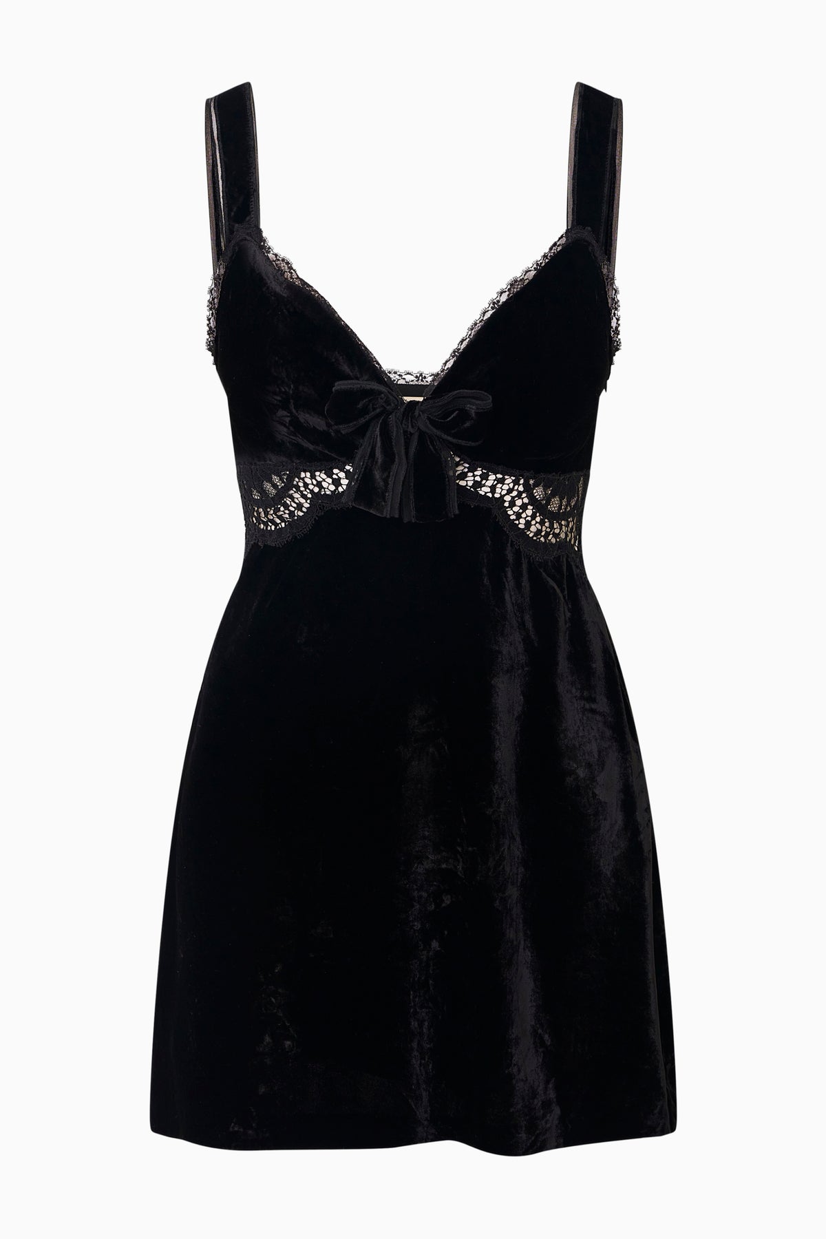 Toller Velvet and Lace Mini Dress