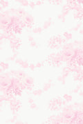 Peel-and-stick floral wallpaper, repeating pink rose and vine pattern