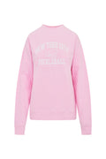 Light pink crewneck sweatshirt with long sleeves and New York City pickleball graphic