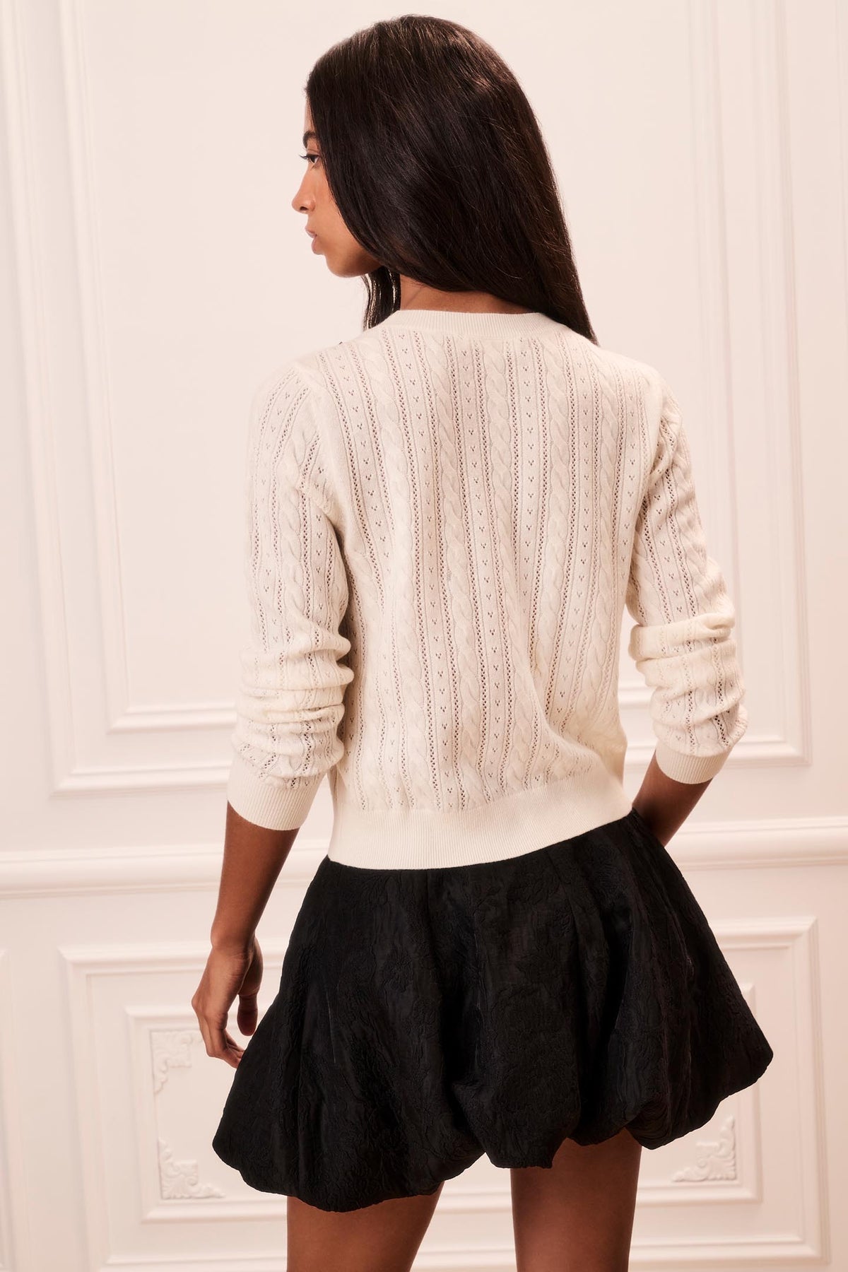 Florara Wool-Cashmere Ribbon Sweater