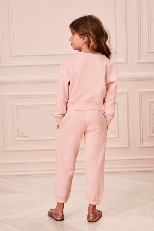Little Girls Embellished Bow Violin Sweatpants