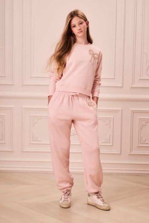 Tween Embellished Bow Lumi Pullover
