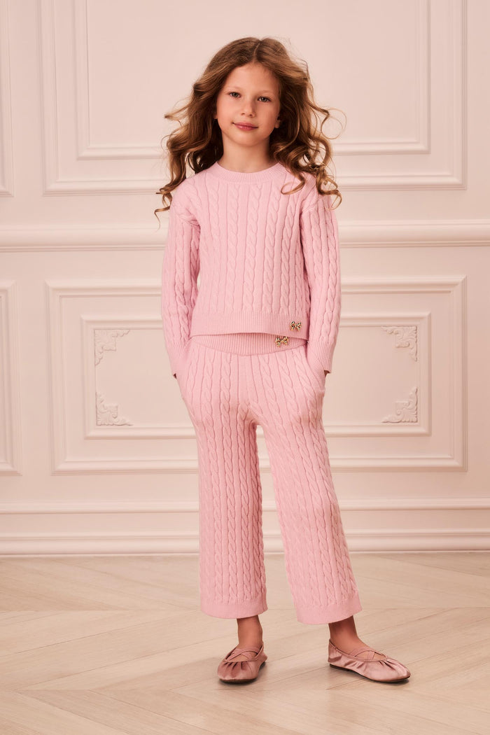 Little Girls Cable Knit Shalley Pant