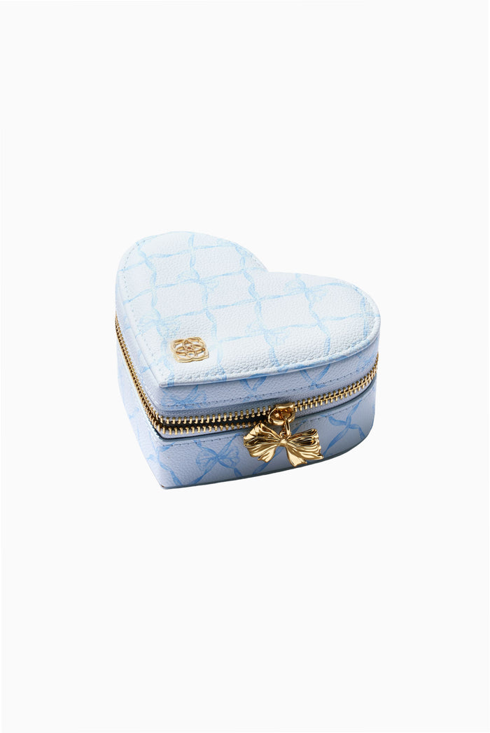 Kendra Scott x LoveShackFancy Blue Heart Jewelry Travel Storage
