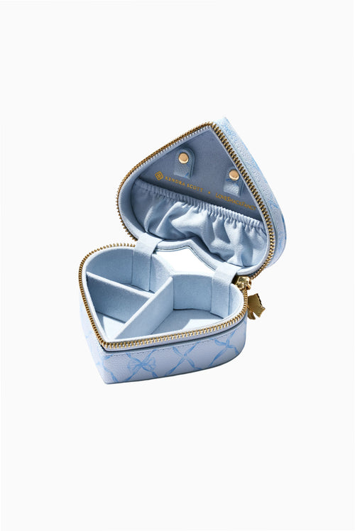 Kendra Scott x LoveShackFancy Blue Heart Jewelry Travel Storage