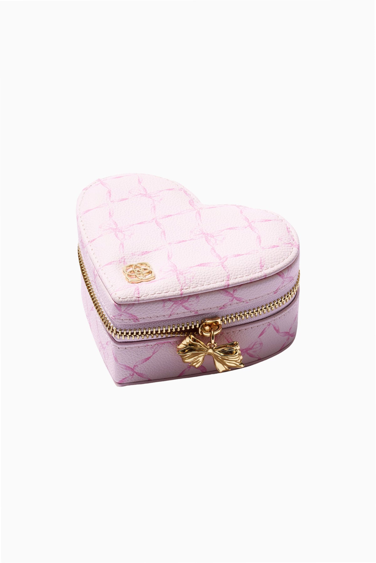 Kendra Scott x LoveShackFancy Pink Heart Jewelry Travel Storage