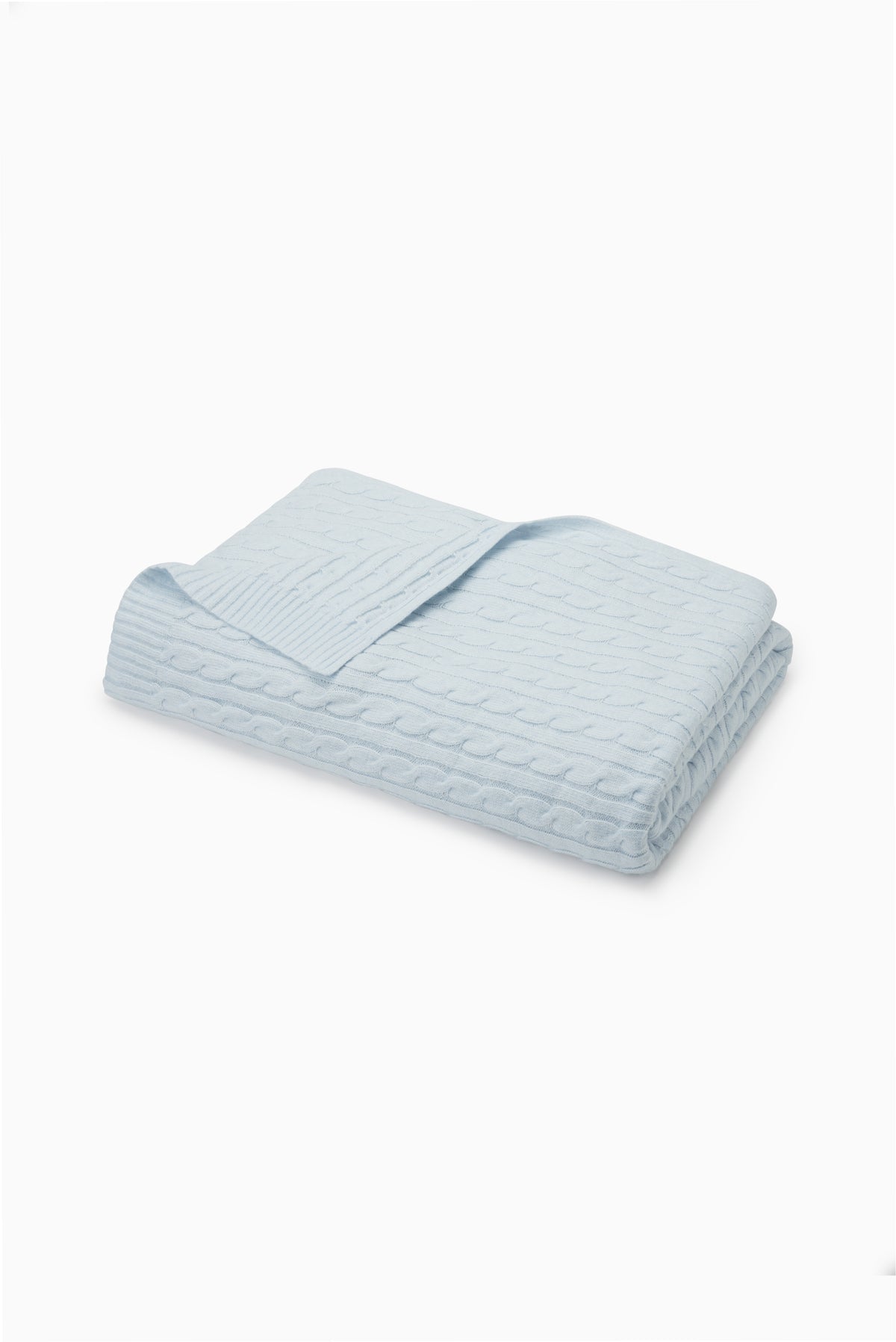 Ribbon Ice Cable Knit Blanket