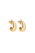 Brinker+Eliza gold hoop earrings with hinge and small top studs