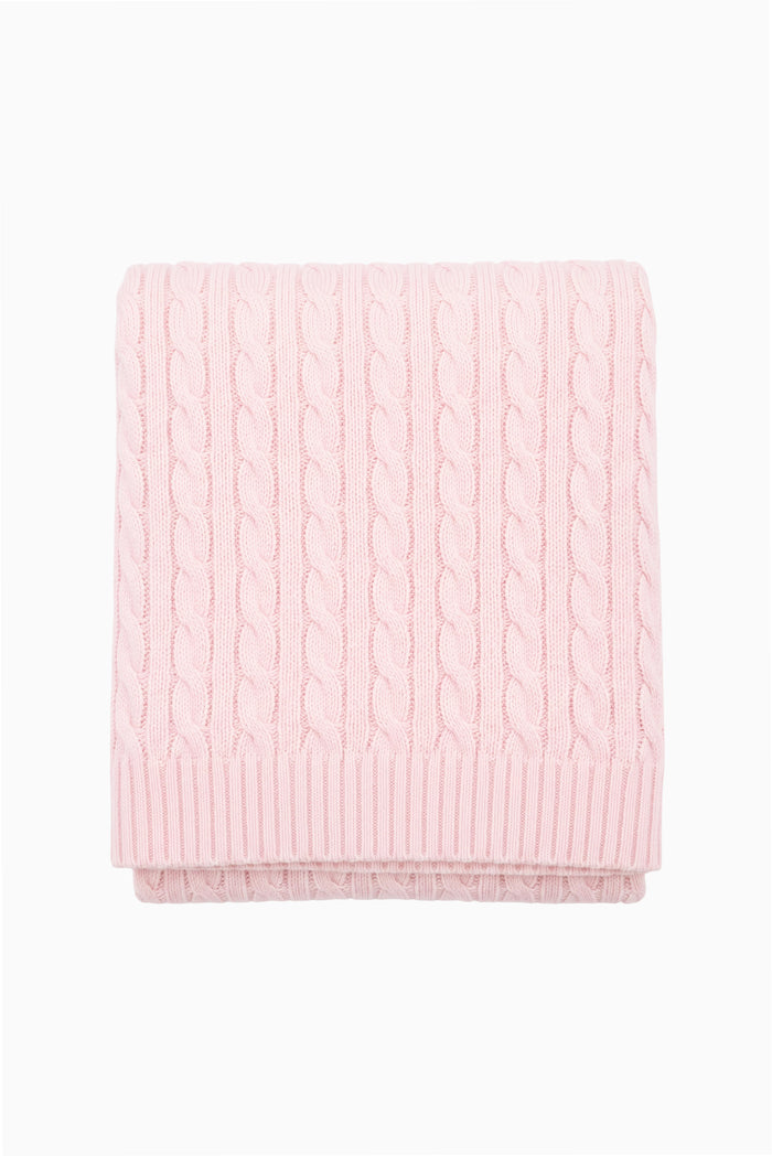 Powdered Peony Cable Knit Blanket - Customized