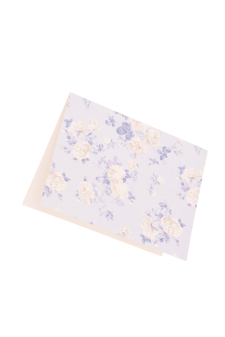 Card and envelope set with blue floral cards and pale envelopes