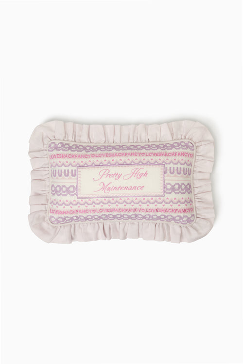 Pretty High Maintenance Needlepoint Decorative Pillow