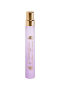 LoveShackFancy purple eau de parfum travel spray bottle with gold cap