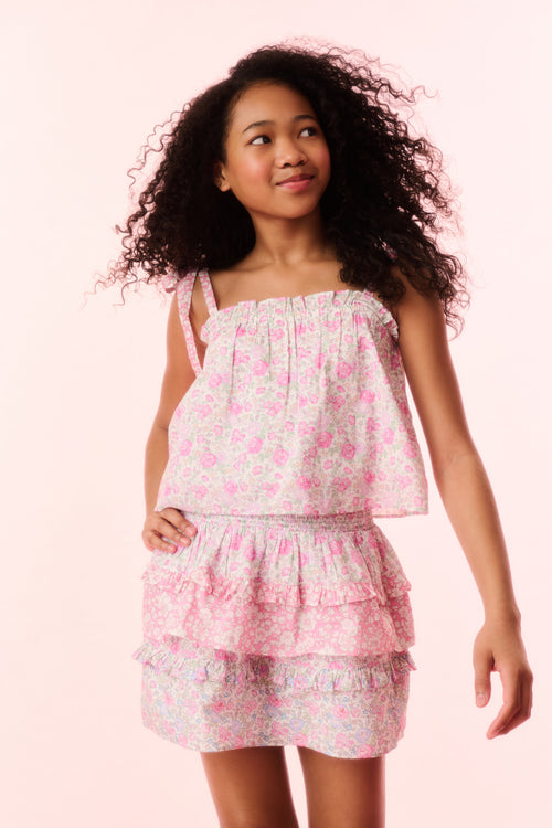 Girls Fiorella Liberty Fabric Top