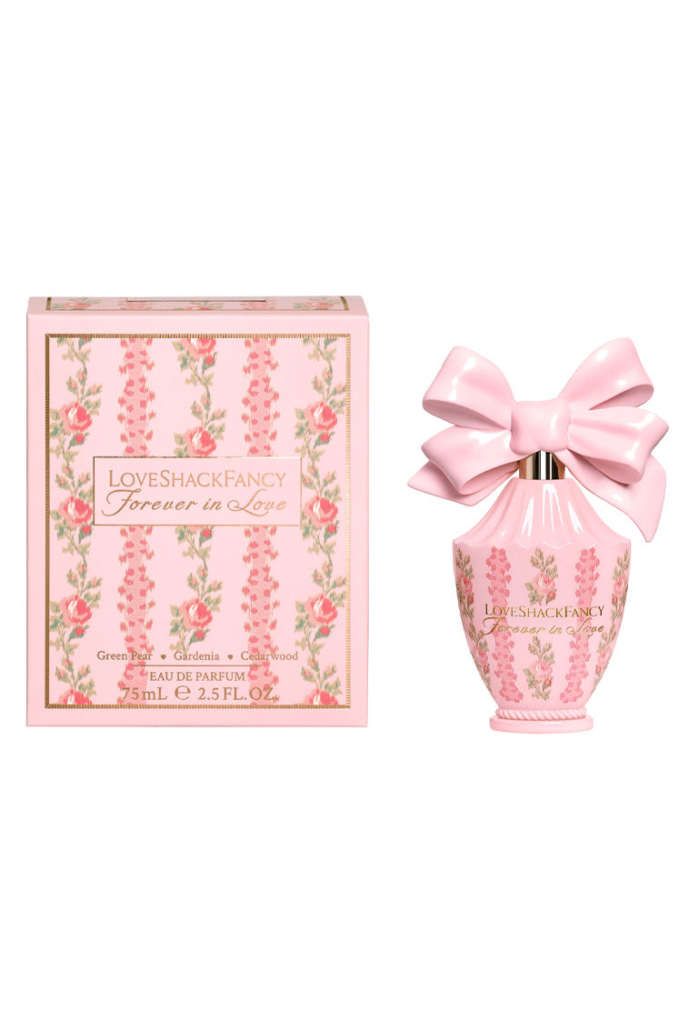 Pink perfume spray bottle with satin bow and matching box, 15 ml