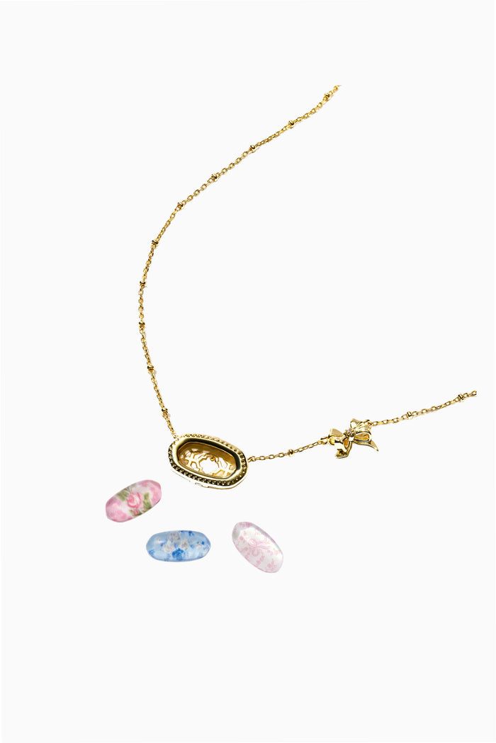 Kendra Scott x LoveShackFancy Elisa Color Bar Locket Necklace Gif