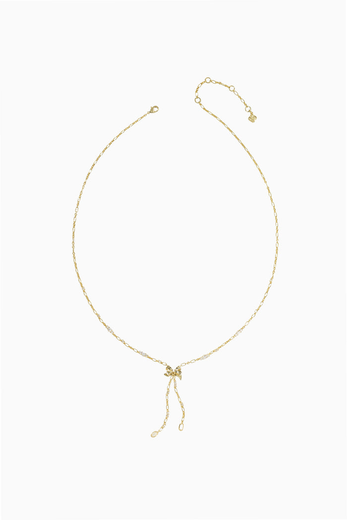 Kendra Scott x LoveShackFancy Crystal Bow Lariat Necklace
