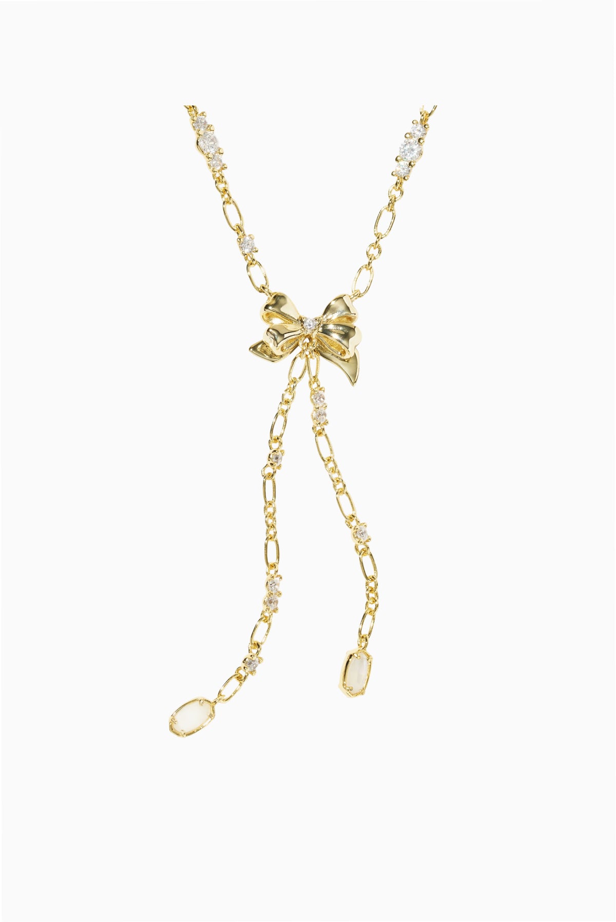 Kendra Scott x LoveShackFancy Crystal Bow Lariat Necklace