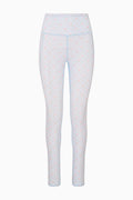 Light printed highland leggings with tiny all-over pattern and ankle length
