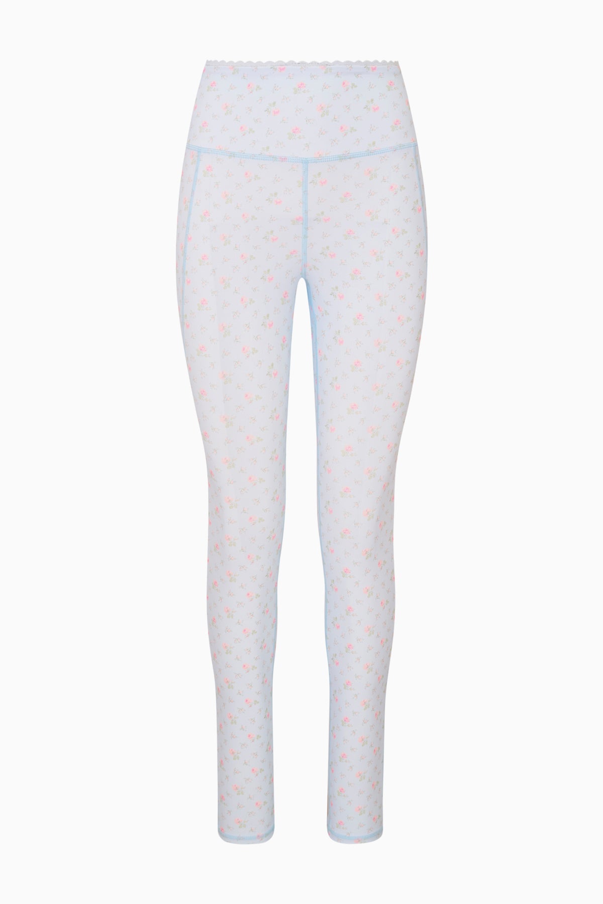 Light printed highland leggings with tiny all-over pattern and ankle length