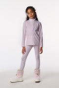 Girls’ jersey pants in light purple, slim fit with elastic waistband