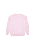 Light pink crewneck pullover sweatshirt with long sleeves