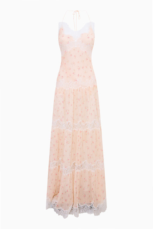 Kieva Floral Cotton-Silk Maxi Dress
