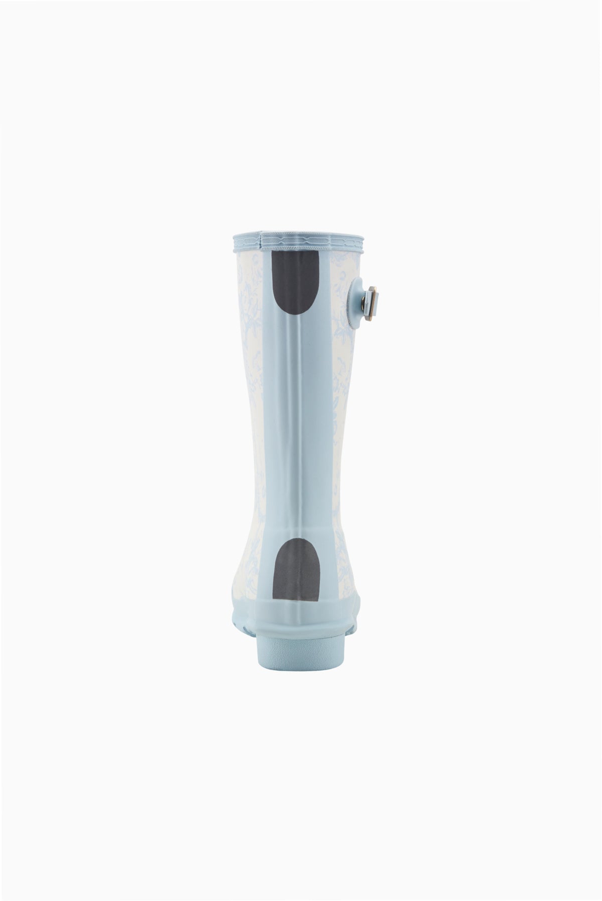 Kids short rain boot in light blue with dark heel panels