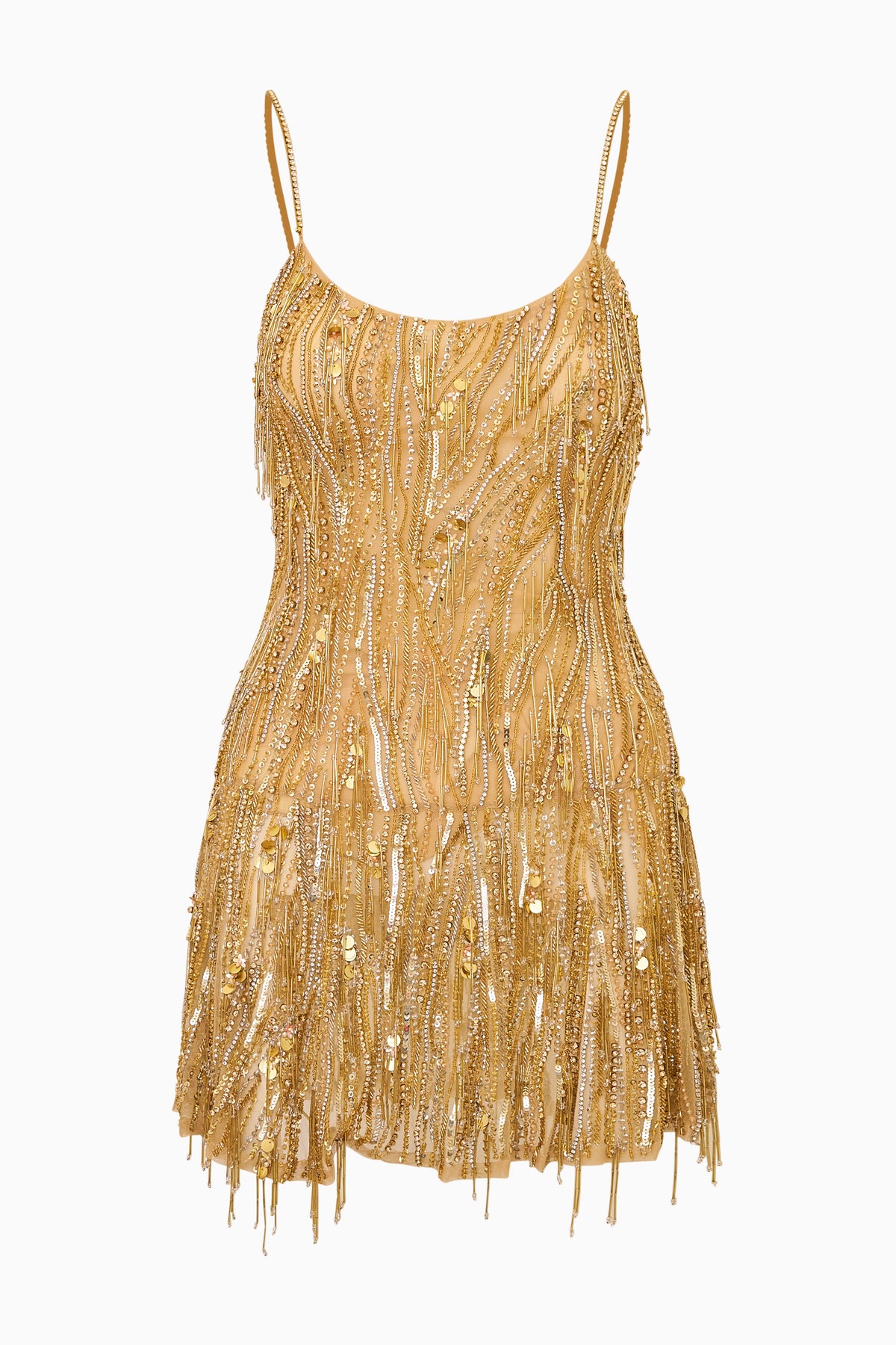 Kinna Beaded Fringe Mini Dress