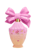 Love on the Beach eau de parfum bottle in pink with oversized satin bow