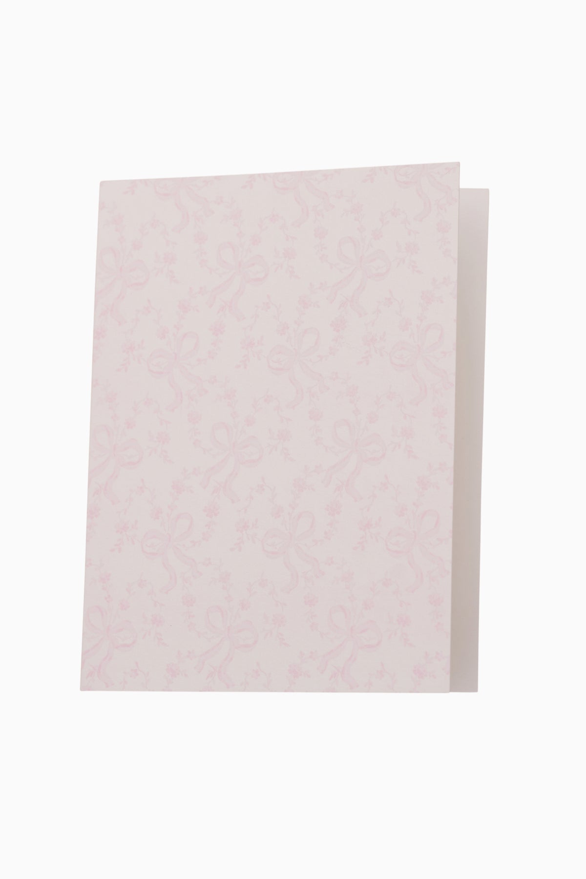 Card and envelope set card, light pink with subtle floral pattern