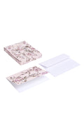 LSF mauve wine floral card and envelope set of 10, with cards and matching envelopes