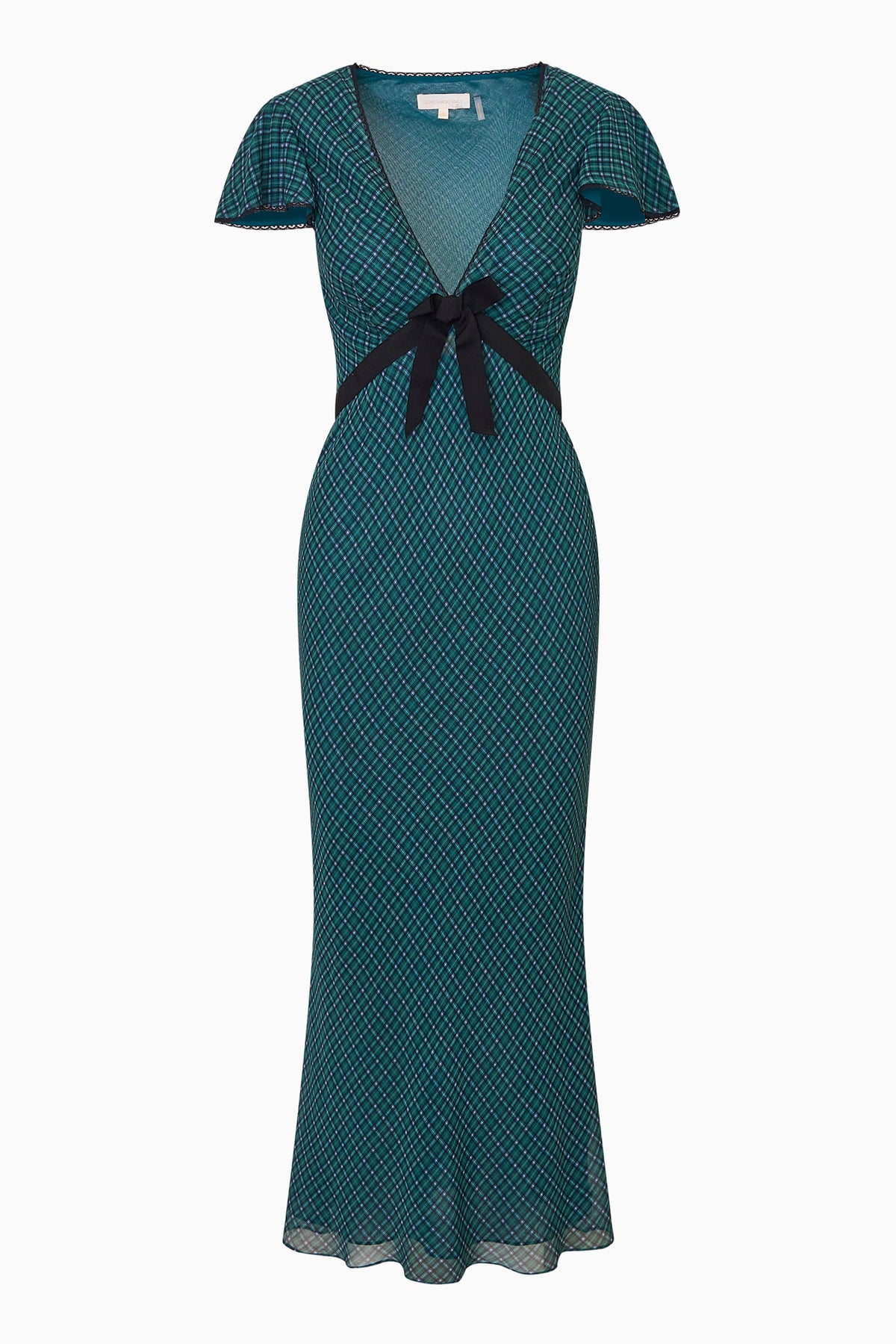 Ozzy Tartan Chiffon Midi Dress
