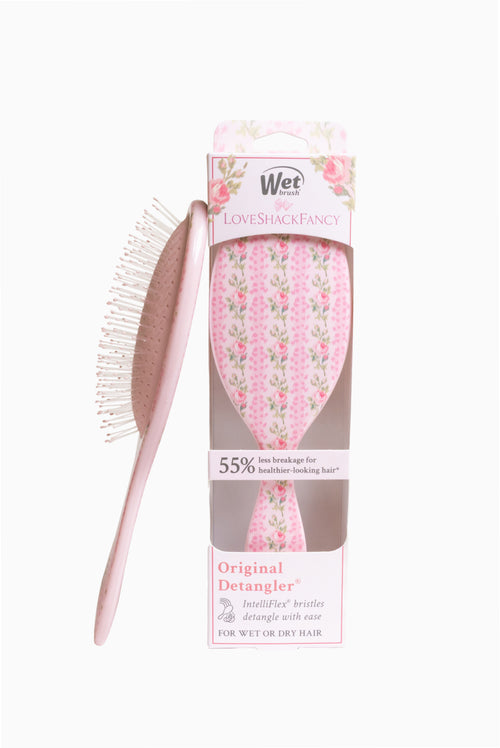 Wet detangler brush set in pink floral packaging with Original Detangler label