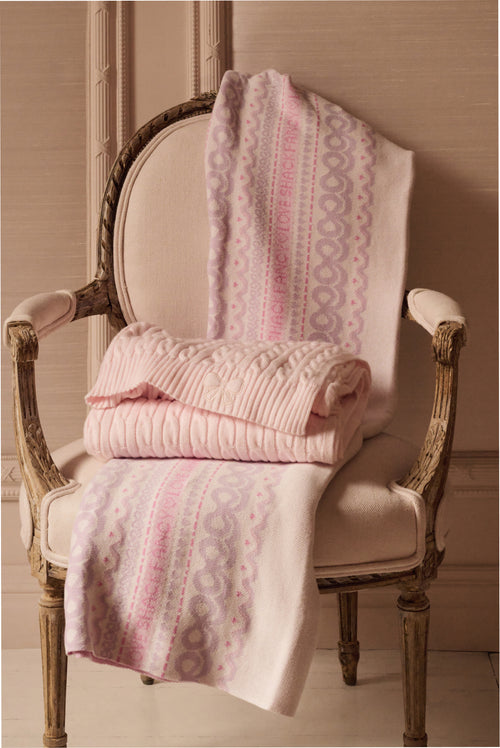 Fairisle Jacquard Knit Throw Blanket